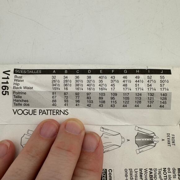 UNCUT Vogue V1165 Today's Fit by Sandra Betzina Pleated Blouse Pattern OSZ OOP - Picture 5 of 7